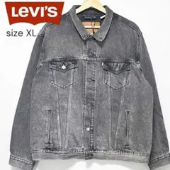 Levi's ブラックデニムジャケット XL ビックＥ　ビックサイズ