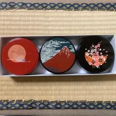 東京国立博物館 錦松梅 漆器 小物入れ 3点セット