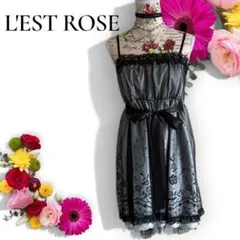 L'EST ROSE AMIEキャミワンピース レース ミントブルーダークコア