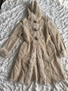 en recreアンレクレ リアルムートンコート　ダッフルコートy2k 姫ギャル