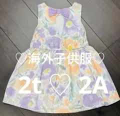 海外子供服　carter's カーターズ 花柄　リボン　ワンピース 80のサムネイル