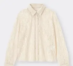 GU ジーユー　レースシャツ(長袖)Sサイズ