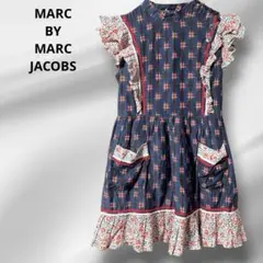 MARC BY MARC JACOBS チェック柄 フリルワンピース 膝丈