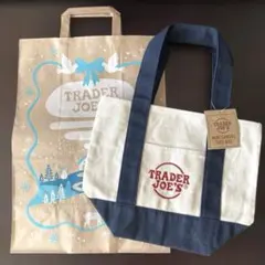 未使用　TRADER JOE'S エコバッグ(小)ネイビー