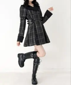 夢展望　DearMyLove サイドベルトテーラードワンピース