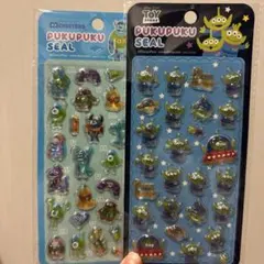 国内正規品ぷくぷくシール ディズニー トイストーリー モンスターズインク 2点
