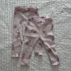 2枚セット　ストロベリー柄 ロングパンツ 18-24ヶ月　92㎝