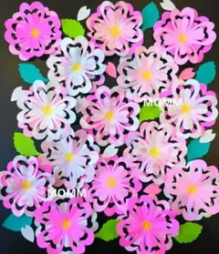 重ね桜　桜壁面飾り　4月飾り　３月飾り　卒園式飾り　卒業式壁面飾り　さくら飾り