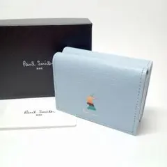②値下★ポールスミス★ラッキーフローラル折財布新品★ラビットうさぎ青ブルー 新品 ポールスミス Paul Smith 二つ折り財布 ラッキーフローラル 幸運