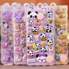 肉球シール もちもち ぷにぷに いぬ うさぎ ねこ ぱんだ 4枚セット