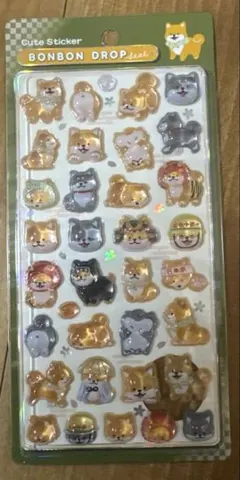 【国内正規品】　ボンボンドロップシール 和柄　芝犬　しば犬　クーリア