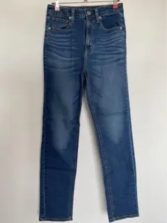 骨スト優勝！超美脚デニムストレッチデニムストレートデニム ハイウエスト