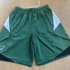 asics バスケットボールパンツ 黒/緑2点セット　L サイズ