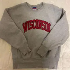 チャンピオン グレー　灰色スウェット トレーナー　リバースウィーブ