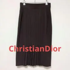 Christian Diorディオール プリーツスカート ブラック 9 M 膝丈 2026年最新】Christian Dior 柄：無地 レディース ひざ丈 プリーツ