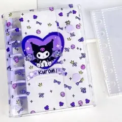 新品クロミちゃん シール帳 バインダー A7リフィル10枚付 6穴 クリア 紫