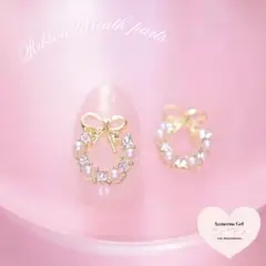 Wreath Ribbon parts gold 4P ♥✧❅*॰ॱ