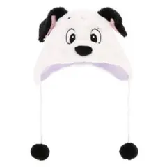 ディズニー　101匹わんちゃん　被り物　ファンキャップ　ポンポン付き