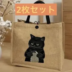 黒猫バッグ　猫　バッグ　トートバッグ　男女兼用　新品　大人気