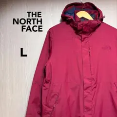 ザノースフェイス☆マウンテンパーカー　Ｌ　バーガンディ　刺繍ロゴ