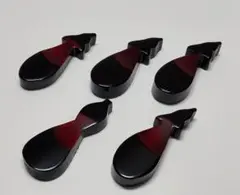 塗り茄子 ひとつ瓢箪 箸置き 5点セット
