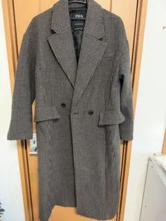 ZARA 千鳥格子ロングコート