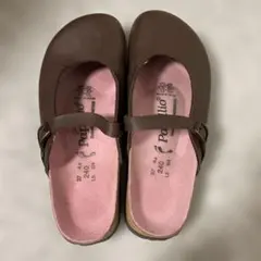 Birkenstock Papillio サボサンダル ブラウン ピンクのサムネイル