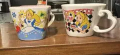 미사용 品 Disney 不思議の国のアリス ハート型マグカップ