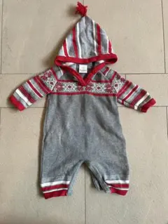 Hanna Andersson フード付きロンパース 60 クリスマス