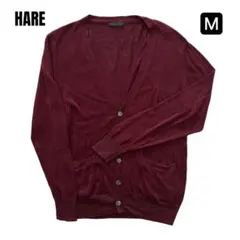 HARE　ハレ　カーディガン　リネン100%　ボルドーカラー　Mサイズのサムネイル