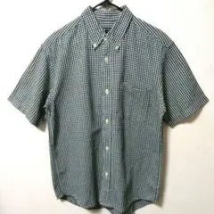 OLD UNIQLO　紺タグ ギンガムチェック 半袖シャツ ボタンダウン