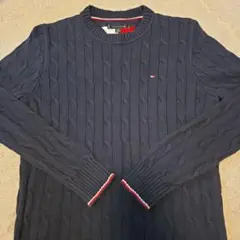 TOMMY HILFIGER ネイビー ケーブル編みセーター　Sサイズ