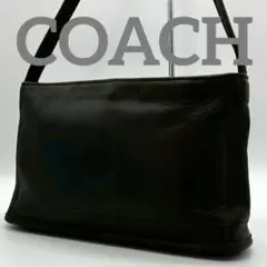old coach one shoulder bag leather black