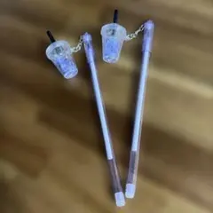 TAITO限定☆シャカシャカチャーム付き☆カップ型ボールペン 2本セット