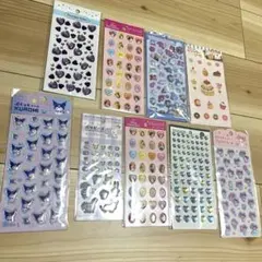 立体シール　9点　サンリオポケモンハートプリンセスグリッターシール