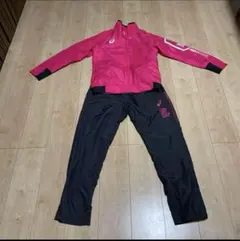 asics ウインドブレーカー Lサイズ ピンク・黒