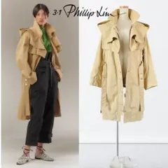 3.1 PHILLIP LIM フード付き トレンチ XS ビッグカラーのサムネイル