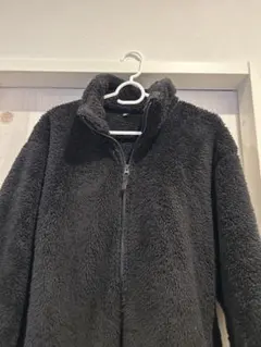 黒 フリース ジャケット ジップアップ