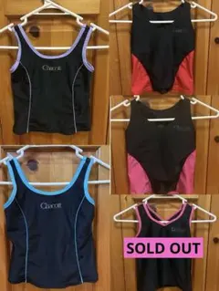 【Chacott 120 / 4枚セット / 名前なし】新体操 練習用トップス
