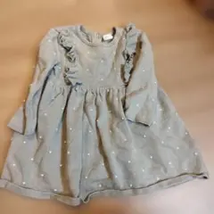 H&M ベビー ニットワンピース ドット柄 80cm