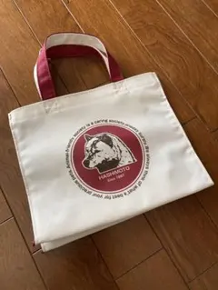 ペット お散歩バッグ　キャンバス布　シンプルデザイン　￼犬イラスト