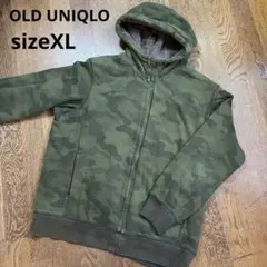 OLD UNIQLO迷彩柄フリースジップアップカモフラ柄XL ユニクロ