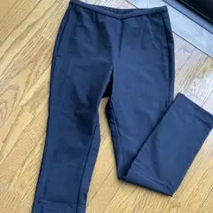 ブラックカジュアルパンツ サイズ11 ストレッチパンツ　裏起毛