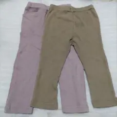 ピンクとベージュのパンツ 2枚セット