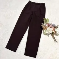 【ジーユー】GU ストレッチテーパードパンツ スラックス ブラウン S
