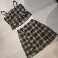 Lovetoxic チェック柄 ビスチェ & スカート 160cm