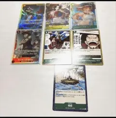 ワンピースカード　ジュラキュール・ミホークSEC 他SRカード　蒼海の七傑