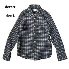 希少 美品 dezert 90s デザート 長袖 ウール 混紡 立体 シャツ