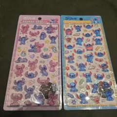 ボンボンドロップシール　ディズニー　スティッチ　2種