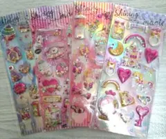 【シャカシャカ】立体スパンコール入 シール4枚セット　シャイニングマジック③